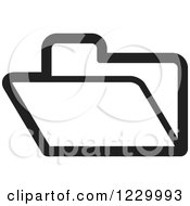 Black And White File Folder Icon