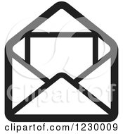 Poster, Art Print Of Black And White Letter And Envelope Icon