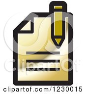 Poster, Art Print Of Gold Enrollment Document Icon