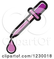 Clipart Of A Purple Eye Dropper Icon Royalty Free Vector Illustration by Lal Perera