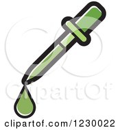Clipart Of A Green Eye Dropper Icon Royalty Free Vector Illustration by Lal Perera