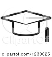 Poster, Art Print Of Black And White Mortar Board Graduation Cap Icon