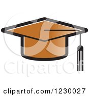 Poster, Art Print Of Brown Mortar Board Graduation Cap Icon