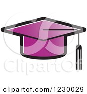 Poster, Art Print Of Purple Mortar Board Graduation Cap Icon