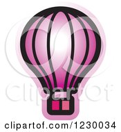 Clipart Of A Purple Hot Air Balloon Icon Royalty Free Vector Illustration by Lal Perera