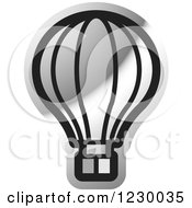 Poster, Art Print Of Silver Hot Air Balloon Icon