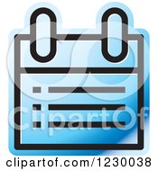 Clipart Of A Blue Calendar Or Chart Icon Royalty Free Vector Illustration