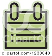 Clipart Of A Green Calendar Or Chart Icon Royalty Free Vector Illustration