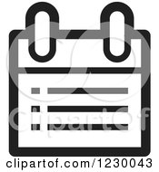 Clipart Of A Black And White Calendar Or Chart Icon Royalty Free Vector Illustration by Lal Perera