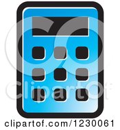 Clipart Of A Blue Calculator Icon Royalty Free Vector Illustration