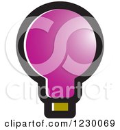 Poster, Art Print Of Purple Light Bulb Icon