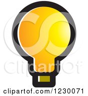 Clipart Of A Yellow Light Bulb Icon Royalty Free Vector Illustration