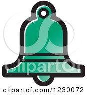 Clipart Of A Turquoise Bell Icon Royalty Free Vector Illustration