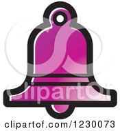 Clipart Of A Purple Bell Icon Royalty Free Vector Illustration