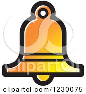 Clipart Of A Gradient Orange Bell Icon Royalty Free Vector Illustration