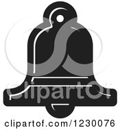 Clipart Of A Black Bell Icon Royalty Free Vector Illustration