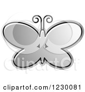 Poster, Art Print Of Silver Butterfly Icon