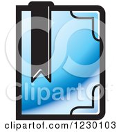 Clipart Of A Blue Book With A Bookmark Icon Royalty Free Vector Illustration