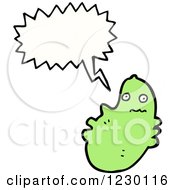 Clipart Of A Talking Amoeba Royalty Free Vector Illustration by lineartestpilot