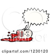 Clipart Of A Talking Decapitated Head Royalty Free Vector Illustration