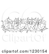 Black And White Robot Letters Forming The Word Electric