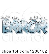 Clipart Of Robot Letters Forming The Word ERROR Royalty Free Vector Illustration