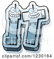 Clipart Of Robot Letters Forming The Word IT Royalty Free Vector Illustration by Cory Thoman