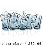 Poster, Art Print Of Robot Letters Forming The Word Tech