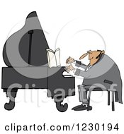 Poster, Art Print Of White Pianist Man Playing Music