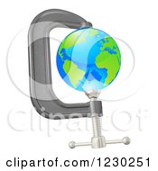 Poster, Art Print Of 3d Earth In A Tight Clamp