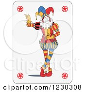 Clipart Of A Joker Playing Card Royalty Free Vector Illustration
