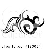 Clipart Of A Black And White Tribal Tattoo Design 8 Royalty Free Vector Illustration by dero