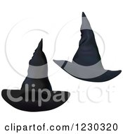 Clipart Of A Dark Witch Hats Royalty Free Vector Illustration by dero