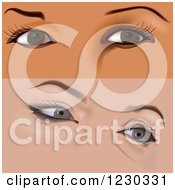 Poster, Art Print Of Female Eyes With Makeup 3