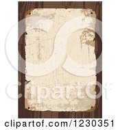 Poster, Art Print Of Distressed Aged Posted Paper Over Wood