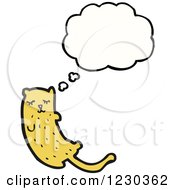Clipart Of A Thinking Cat Royalty Free Vector Illustration