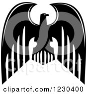 Poster, Art Print Of Black And White Heraldic Eagle 13