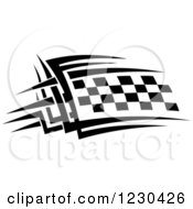 Black And White Checkered Tribal Racing Flag 11