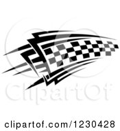 Black And White Checkered Tribal Racing Flag 10
