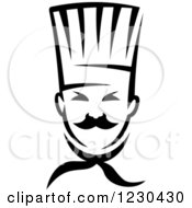 Poster, Art Print Of Happy Black And White Male Chef Wearing A Toque Hat 15