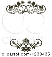 Clipart Of A Brown Ornate Frame Royalty Free Vector Illustration