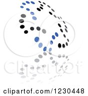 Poster, Art Print Of Blue And Black Logo Of Dots Forming A Windmill