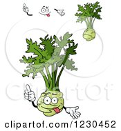 Clipart Of A Celery Plant Mascot Royalty Free Vector Illustration