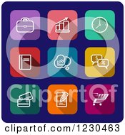 Poster, Art Print Of Colorful Square Website Icons