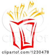 Clipart Of A Red Container Of French Fries Royalty Free Vector Illustration