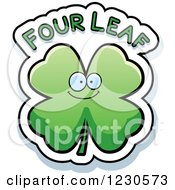 Poster, Art Print Of Happy Shamrock With Four Leaf Text