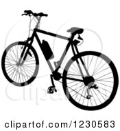 Poster, Art Print Of Black Silhouetted Bicycle With A Water Bottle