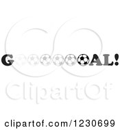 Poster, Art Print Of Fade To Dark Soccer Ball In The Word Goal