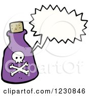 Clipart Of A Talking Poison Bottle Royalty Free Vector Illustration by lineartestpilot