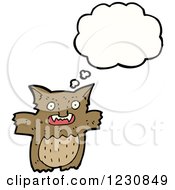 Clipart Of A Thinking Bear Royalty Free Vector Illustration